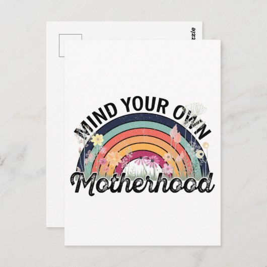 自分の母性、母の日の贈り物、1/2 ポストカード (正面/裏面)