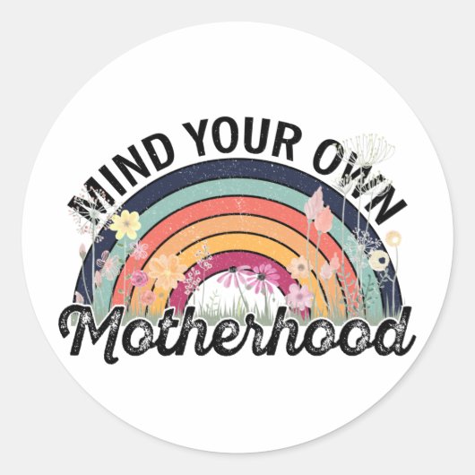 自分の母性、母の日の贈り物、1/2 ラウンドシール (正面)