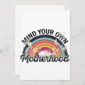 自分の母性、母の日の贈り物、1/2 招待状 (正面/裏面)