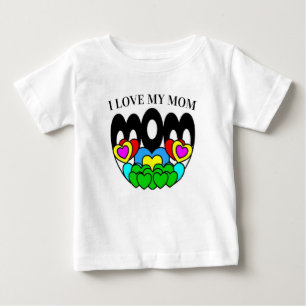 自分の母親を愛する子供 ベビーTシャツ