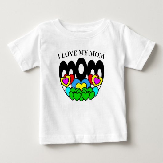 自分の母親を愛する子供 ベビーTシャツ (正面)