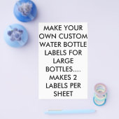 自分の水/ワインのボトルラベルを大きく作る チラシ (シングル)