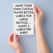自分の水/ワインのボトルラベルを大きく作る チラシ (ハンドル)
