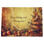 自分の温かいクリスマスバーボンの木を作成 ラージペーパーバッグ (正面)