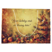 自分の温かいクリスマスバーボンの木を作成 ラージペーパーバッグ (裏面)