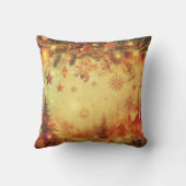 自分の温かいクリスマスビレッジを作成 クッション (裏面)