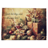 自分の温かいクリスマスプレゼントを作る ラージペーパーバッグ (裏面)