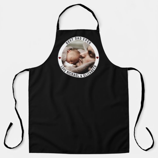 自分の父の日のパパを作最高の成Ever Photo エプロン (正面)