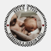 自分の父の日のパパを作最高の成Ever Photo ガラスオーナメント (裏面)