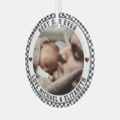 自分の父の日のパパを作最高の成Ever Photo ガラスオーナメント (正面左)