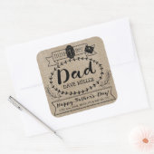 自分の父の日を作る第1パパモノグラム スクエアシール (封筒)