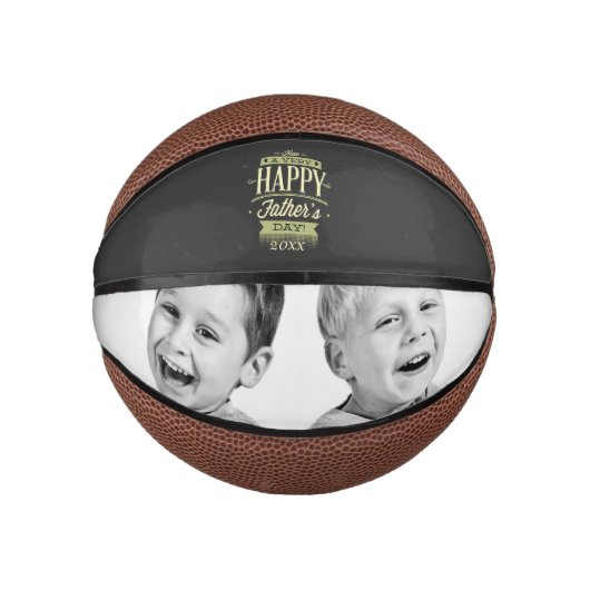 自分の父親の日カスタムをパーソナライズされた作成する ミニバスケットボール (正面)