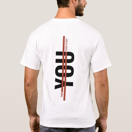 自分の物語のシャツ - 勇気づけるモチベーショナルクォート Tシャツ (裏面)