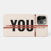 自分の物語を生きるTシャツ - 勇気づけるモチベーショナル・クオート Case-Mate iPhoneケース (裏面(横))