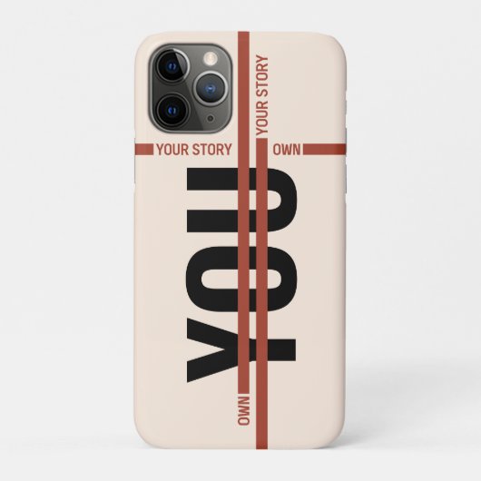 自分の物語を生きるTシャツ - 勇気づけるモチベーショナル・クオート Case-Mate iPhoneケース (裏)