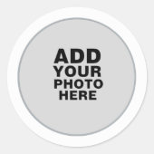 自分の特別な写真を追加 ラウンドシール (正面)