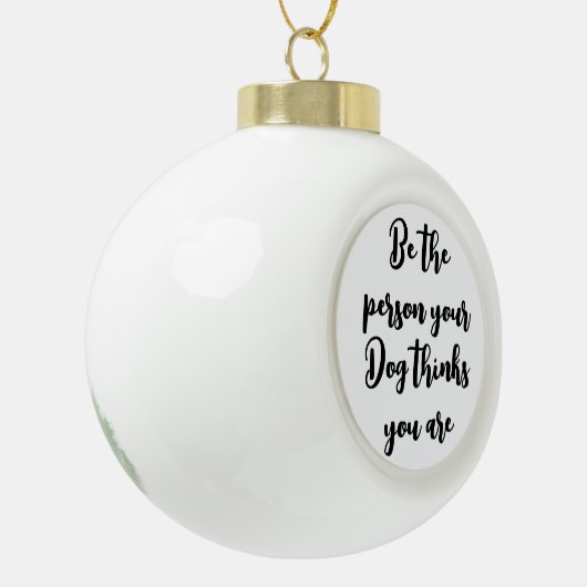 自分の犬が犬考え母様である セラミックボールオーナメント (左)