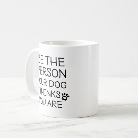 自分の犬になれ考える コーヒーマグカップ (正面左)