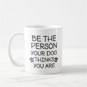 自分の犬になれ考える コーヒーマグカップ (左)