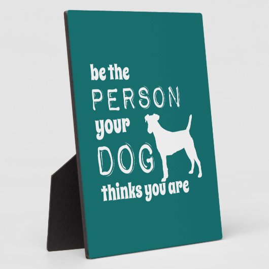 自分の犬になれ考える フォトプラーク (側面)