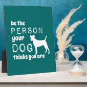 自分の犬になれ考える フォトプラーク (側面)