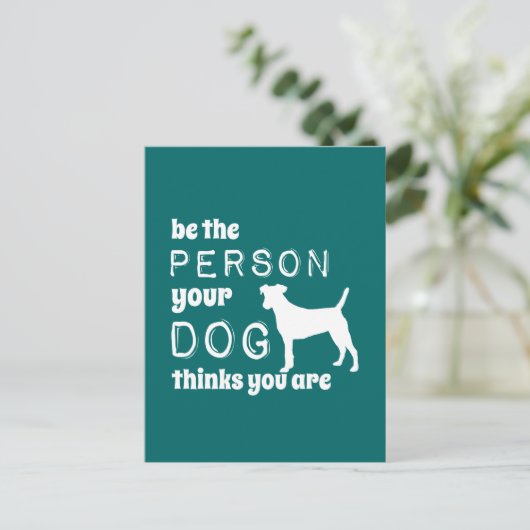 自分の犬になれ考える ポストカード (スタンド正面)