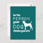 自分の犬になれ考える ポストカード (正面/裏面)