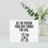 自分の犬になれ考える ポストカード (スタンド正面)