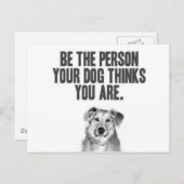 自分の犬になれ考える ポストカード (正面/裏面)