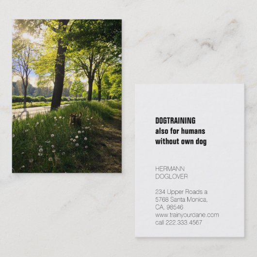 自分の犬のイメージ 名刺 (正面/裏面)