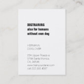 自分の犬のイメージ 名刺 (裏面)