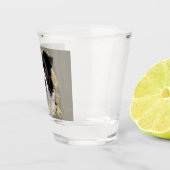 自分の犬のコリー縁ど顔のヘッドフォトを作成 ショットグラス (右)