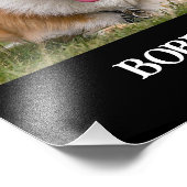 自分の犬の写真と名前を追加する フォトプリント            (角)