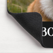 自分の犬の写真と名前を追加する マウスパッド (コーナー)