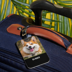 自分の犬の写真と名前を追加する ラゲッジタグ