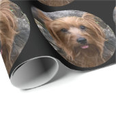 自分の犬の写真をパーソナライズされた作成する ラッピングペーパー (ロールコーナー)