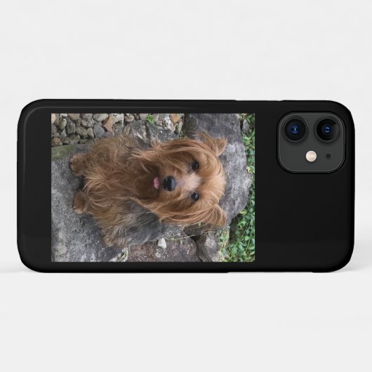 自分の犬の写真を作カスタム成するペットの子犬のケース – マ Case-Mate iPhoneケース (裏面(横))