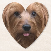 自分の犬の写真を作成カスタムするペットの子犬 ペーパーコースター (正面)