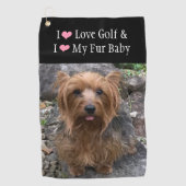 自分の犬の写真を作成カスタムする ゴルフタオル (正面)