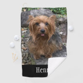 自分の犬の写真を作成カスタムPet Golf ゴルフタオル (インサイチュ)