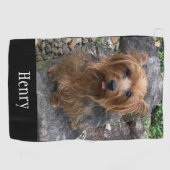 自分の犬の写真を作成カスタムPet Golf ゴルフタオル (横)
