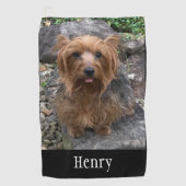 自分の犬の写真を作成カスタムPet Golf ゴルフタオル (正面)