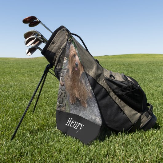 自分の犬の写真を作成カスタムPet Golf ゴルフタオル (グリーン)