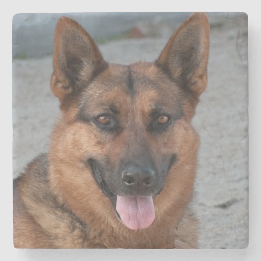 自分の犬の写真パーソナライズされたを作成 ストーンコースター (正面)