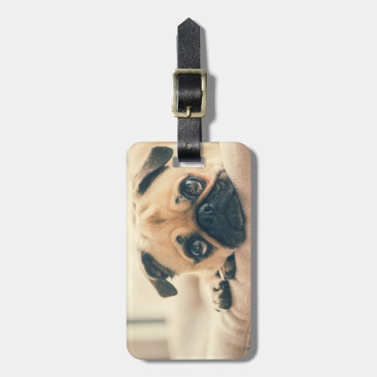 自分の犬の写真旅行を追加 |パおもしろいグ ラゲッジタグ (正面縦)