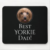 自分の犬の最高のパパ写真を作成パーソナライズされたする マウスパッド (正面)