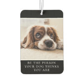 自分の犬の相手にな考える|写真黒 カーエアーフレッシュナー (裏面)