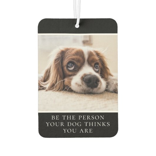 自分の犬の相手にな考える|写真黒 カーエアーフレッシュナー (裏面)