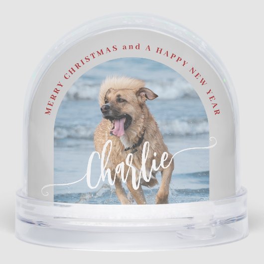 自分の犬を作成する2つの写真メリークリスマス (裏面)