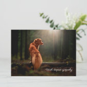 自分の犬写真画像悔やみや弔慰カード 招待状 (スタンド正面)